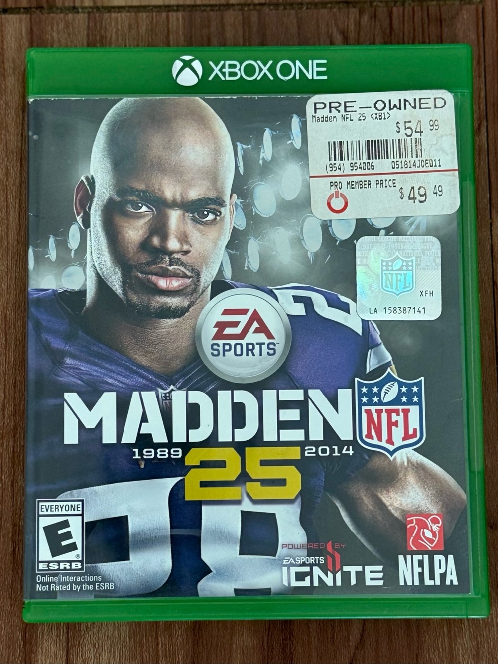 Madden NFL 25 Xbox One Video Game - EA SPORTS, Blue Cover with Green Case